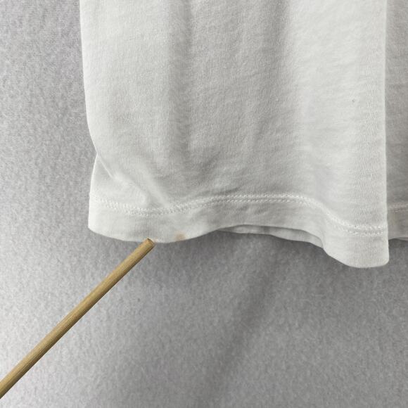 EILEEN FISHER Top M Slub Organic Cotton Jersey Crewneck Short Sleeve Basic White - Picture 12 of 13